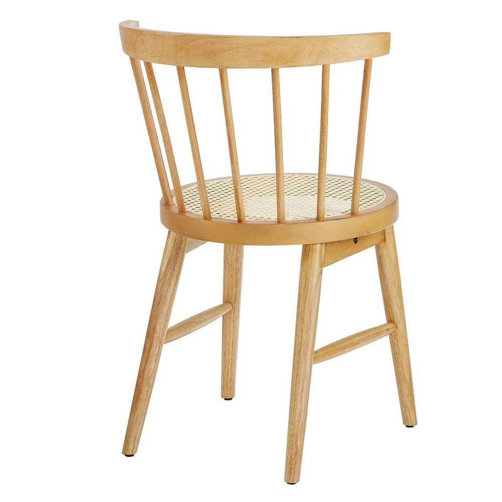 Modway Lykke Curved Spindle Back Dining Chairs Set of 2 Black MDY-EEI-7350-BLK