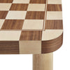 Modway Oscar 36 Inch Square Checkered Dining Table Walnut and Dark Walnut MDY-EEI-7351-DWC