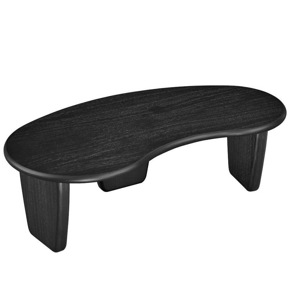 Modway Vetra Kidney-Shaped Free Coffee Table Black MDY-EEI-7437-BLK