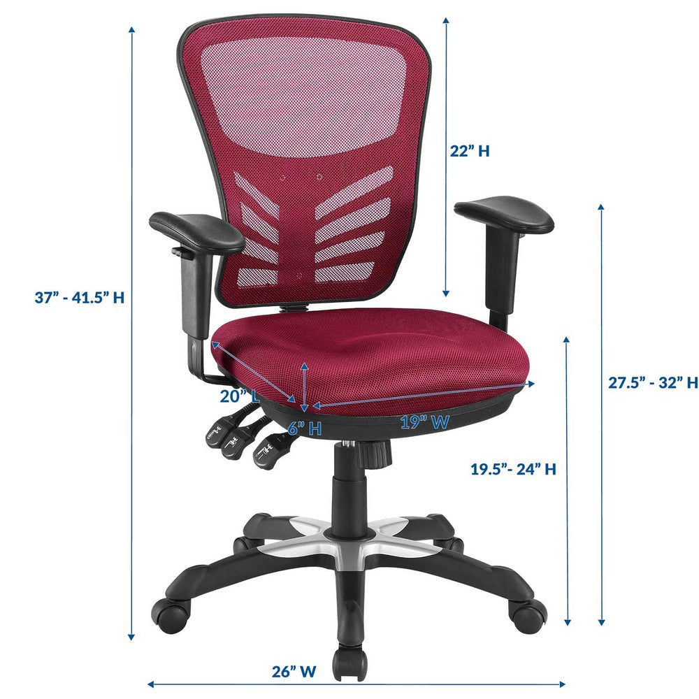 Modway Articulate Ergonomic Mesh Office Chair in Red MDY-EEI-757-RED