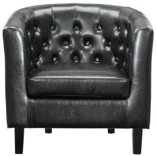 Black Prospect Vinyl Armchair  - No Shipping Charges