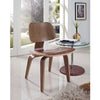 Modway Fathom Mid-Century Modern Molded Plywood Two Kitchen and Dining Room Chairs in Walnut MDY-EEI-870-WAL