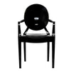 Modway Casper Modern Acrylic Stacking Two Dining Armchairs in Black MDY-EEI-905-BLK