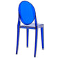 Modway Casper Modern Acrylic Stacking Four Dining Armchairs in Blue MDY-EEI-908-BLU