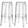 Modway Casper Modern Acrylic Two Bar Stools in Clear - Fully Assembled MDY-EEI-909-CLR