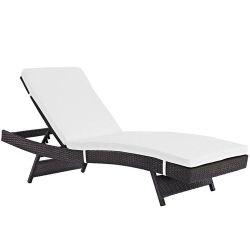 Modway Peer Outdoor Patio Chaise Espresso White