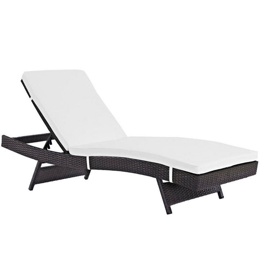 Modway Peer Outdoor Patio Chaise Espresso White