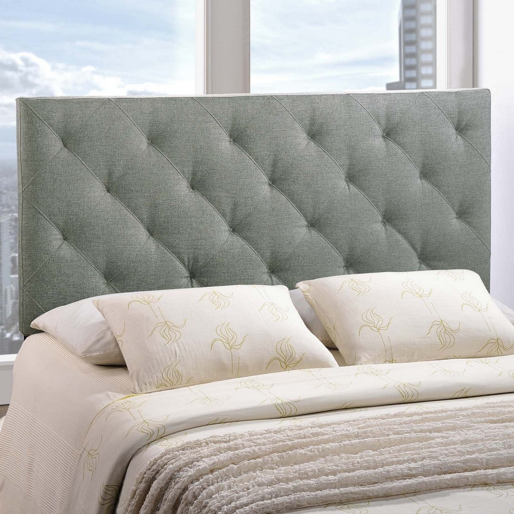 Theodore Upholstered Fabric Queen Headboard by Modway| Gray
