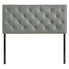 Theodore Upholstered Fabric Queen Headboard by Modway| Gray