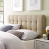 Beige Lily Queen Fabric Headboard  - No Shipping Charges