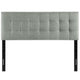 Gray Lily Queen Fabric Headboard - No Shipping Charges MDY-MOD-5041-GRY