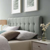 Gray Lily Queen Fabric Headboard  - No Shipping Charges