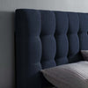 Navy Lily Queen Fabric Headboard  - No Shipping Charges