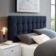 Navy Lily Queen Fabric Headboard By Modway