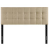 Beige Lily King Fabric Headboard - No Shipping Charges