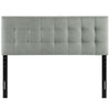Gray Lily King Fabric Headboard - No Shipping Charges