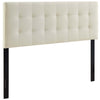 Ivory Lily King Fabric Headboard - No Shipping Charges