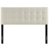 Ivory Lily King Fabric Headboard - No Shipping Charges MDY-MOD-5144-IVO