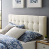 Modway Lily Tufted Linen Fabric Upholstered King Headboard in Ivory