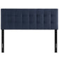 Navy Lily King Fabric Headboard  - No Shipping Charges