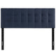 Navy Lily King Fabric Headboard - No Shipping Charges MDY-MOD-5144-NAV