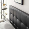 Black Lily King Vinyl Headboard - No Shipping Charges