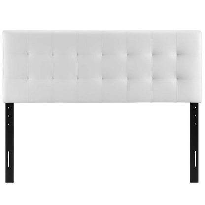 White Lily King Vinyl Headboard  - No Shipping Charges
