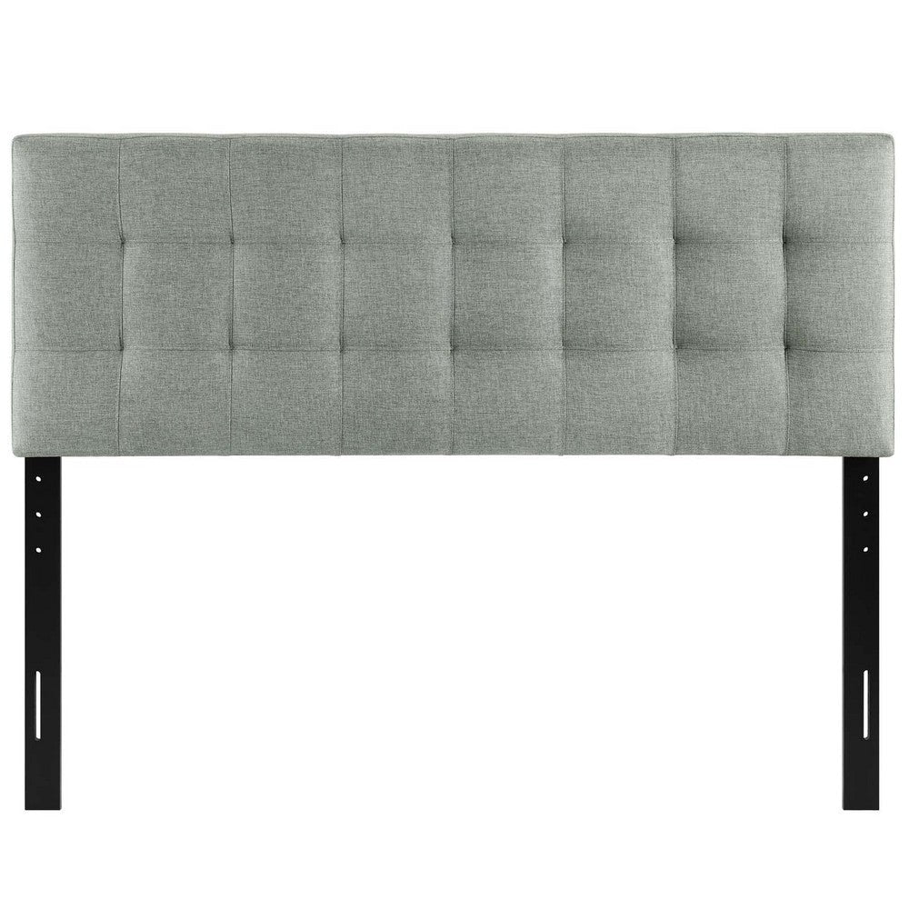 Modway Lily Tufted Linen Fabric Upholstered Full Headboard in Gray MDY-MOD-5146-GRY