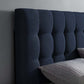 Navy Lily Full Fabric Headboard  - No Shipping Charges