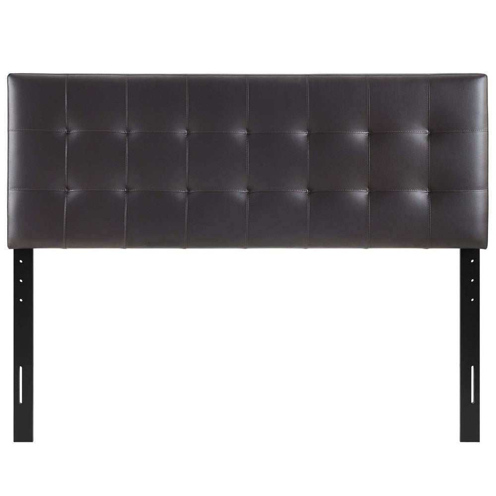 Modway Lily Tufted Faux Leather Upholstered Full Headboard in Brown MDY-MOD-5147-BRN