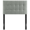 Gray Lily Twin Fabric Headboard  - No Shipping Charges