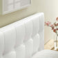 White Lily Twin Vinyl Headboard  - No Shipping Charges