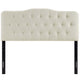 Ivory Annabel Queen Fabric Headboard - No Shipping Charges MDY-MOD-5154-IVO