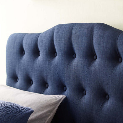 Navy Annabel Queen Fabric Headboard  - No Shipping Charges