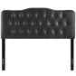 Black Annabel Queen Vinyl Headboard - No Shipping Charges