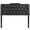 Black Annabel Queen Vinyl Headboard - No Shipping Charges