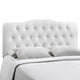 Modway Annabel Tufted Button Faux Leather Upholstered King Headboard in White