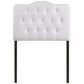 White Annabel Twin Vinyl Headboard  - No Shipping Charges