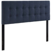 Modway Emily Tufted Button Linen Fabric Upholstered Queen Headboard in Navy MDY-MOD-5170-NAV