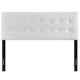 Modway Emily Tufted Button Faux Leather Upholstered Queen Headboard in White MDY-MOD-5171-WHI