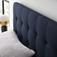 Navy Emily Full Fabric Headboard  - No Shipping Charges