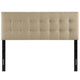 Beige Emily King Fabric Headboard - No Shipping Charges MDY-MOD-5174-BEI