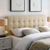 Beige Emily King Fabric Headboard - No Shipping Charges