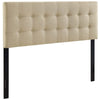 Beige Emily King Fabric Headboard - No Shipping Charges