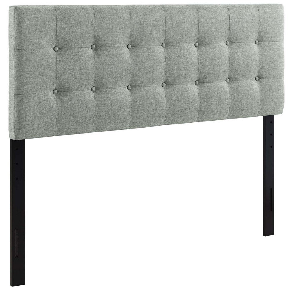 Gray Emily King Fabric Headboard - No Shipping Charges