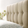 Beige Emily Twin Fabric Headboard  - No Shipping Charges