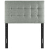 Gray Emily Twin Fabric Headboard  - No Shipping Charges