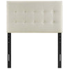 Ivory Emily Twin Fabric Headboard  - No Shipping Charges