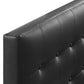 Black Emily Twin Vinyl Headboard  - No Shipping Charges
