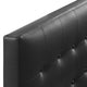 Black Emily Twin Vinyl Headboard - No Shipping Charges MDY-MOD-5177-BLK